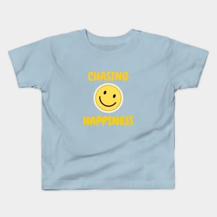 Chasing Happiness Smiley Design Kids T-Shirt